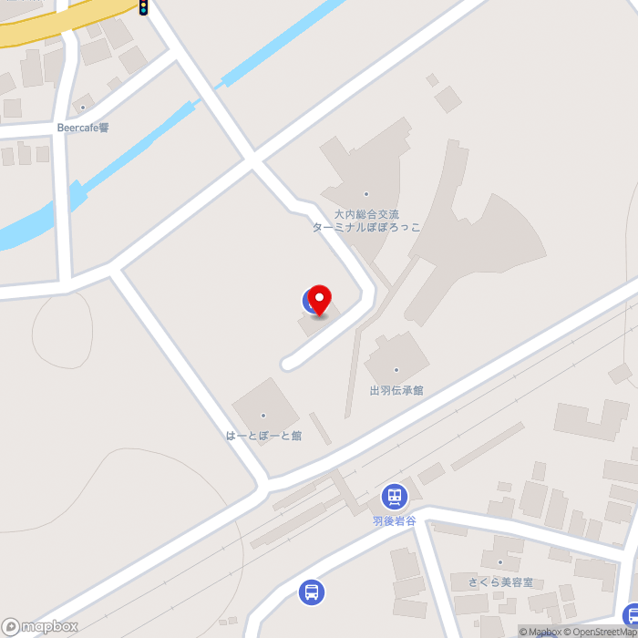 道の駅おおうちの地図（zoom17）秋田県由利本荘市岩谷町字西越36