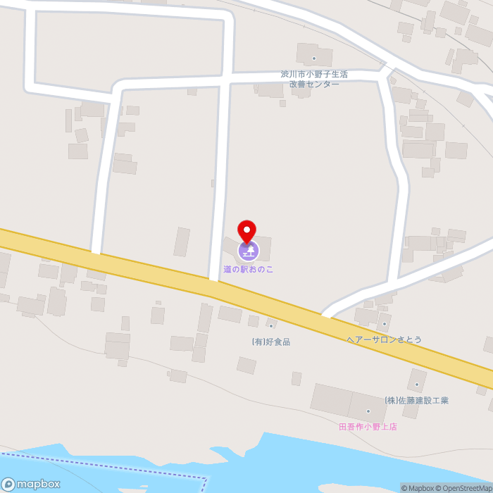 道の駅おのこの地図（zoom17）群馬県渋川市小野子1979-1