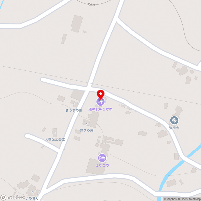 道の駅あらかわの地図（zoom17）埼玉県秩父市荒川日野538-1
