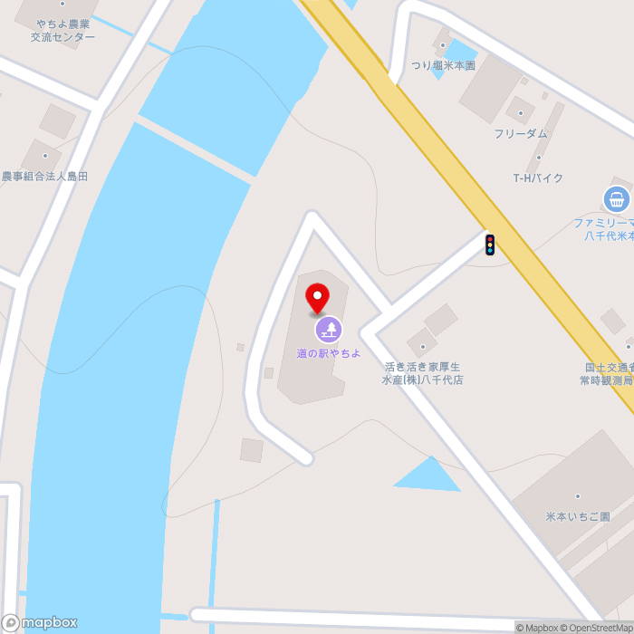 道の駅やちよの地図（zoom17）千葉県八千代市米本4030-1