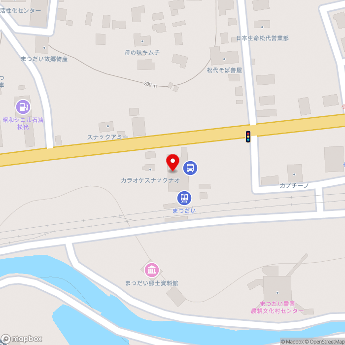 道の駅まつだいふるさと会館の地図（zoom17）新潟県十日町市松代3816
