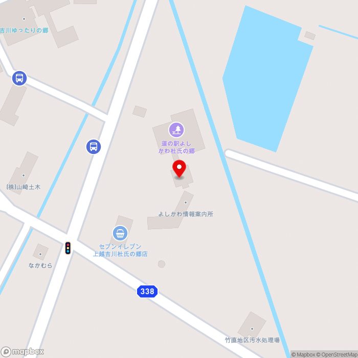 道の駅よしかわ杜氏の郷の地図（zoom17）新潟県上越市吉川区杜氏の郷1