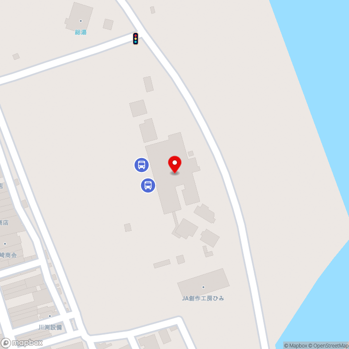 道の駅氷見の地図（zoom17）富山県氷見市中央町（氷見漁港内）