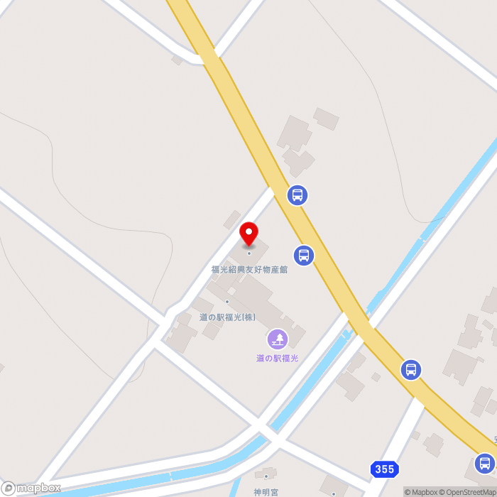道の駅福光の地図（zoom17）富山県南砺市中ノ江16