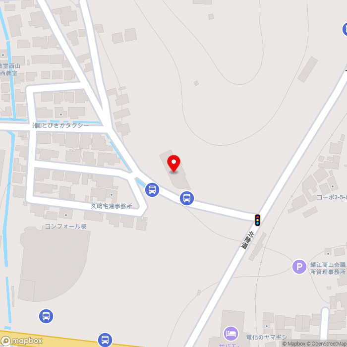 道の駅西山公園の地図（zoom17）福井県鯖江市桜町3丁目950番