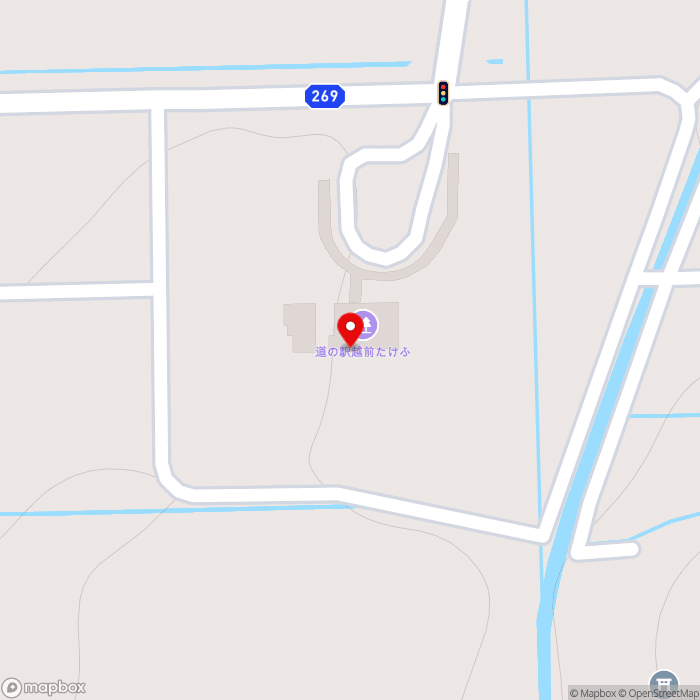 道の駅越前たけふの地図（zoom17）福井県越前市大屋町38-5-1