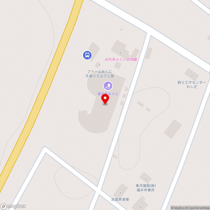 道の駅みくにの地図（zoom17）福井県坂井市三国町山岸67-3-1