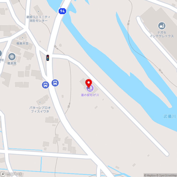 道の駅むげ川の地図（zoom17）岐阜県関市武芸川町跡部1810