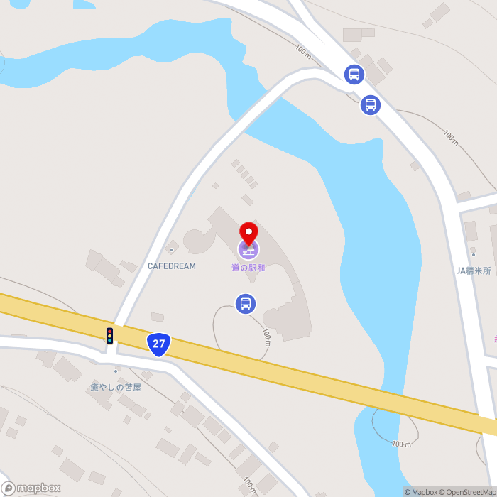 道の駅和の地図（zoom17）京都府船井郡京丹波町坂原上モジリ11