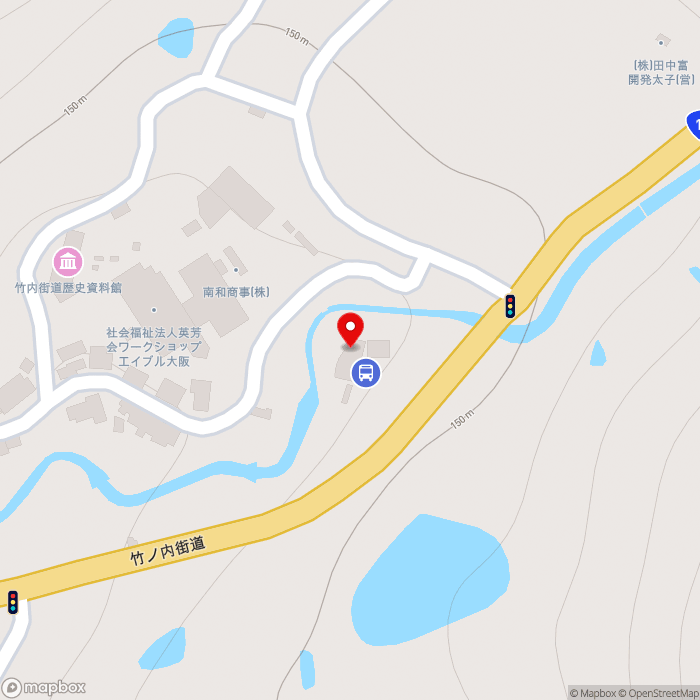 道の駅近つ飛鳥の里太子の地図（zoom17）大阪府南河内郡太子町山田2265-1