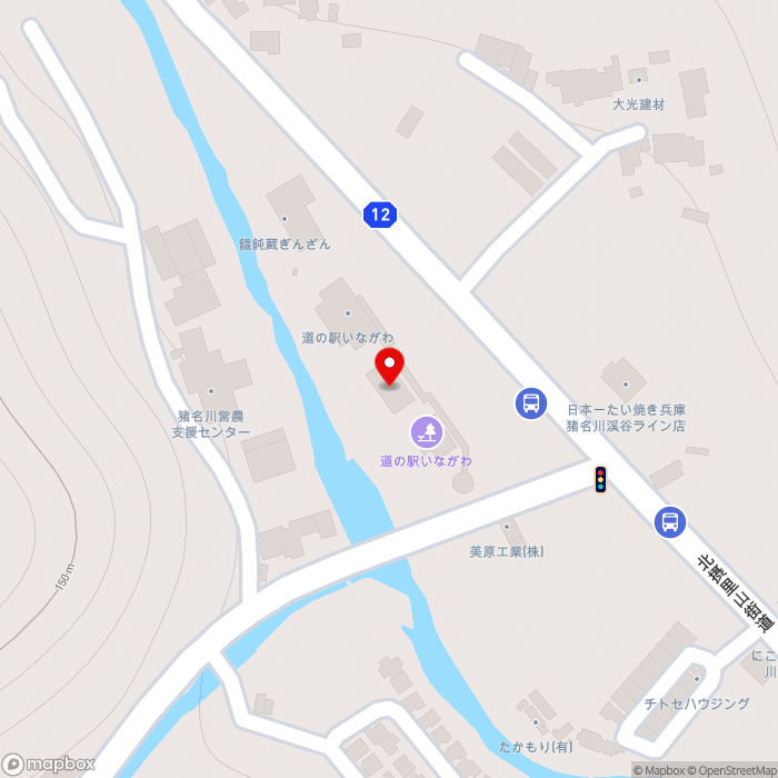 道の駅いながわの地図（zoom17）兵庫県川辺郡猪名川町万善