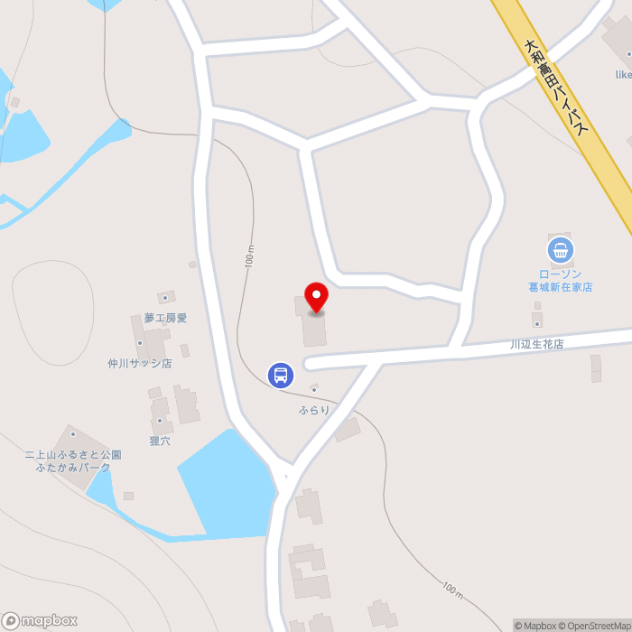 道の駅ふたかみパーク當麻の地図（zoom17）奈良県葛城市新在家402-1