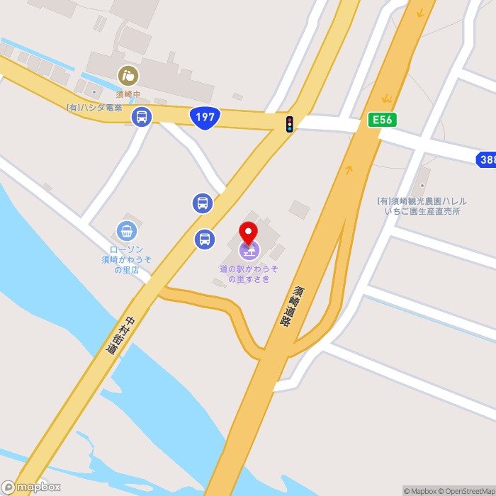 道の駅かわうその里すさきの地図（zoom17）高知県須崎市下分甲263-3