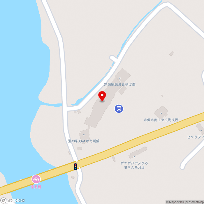 道の駅むなかたの地図（zoom17）福岡県宗像市江口1172