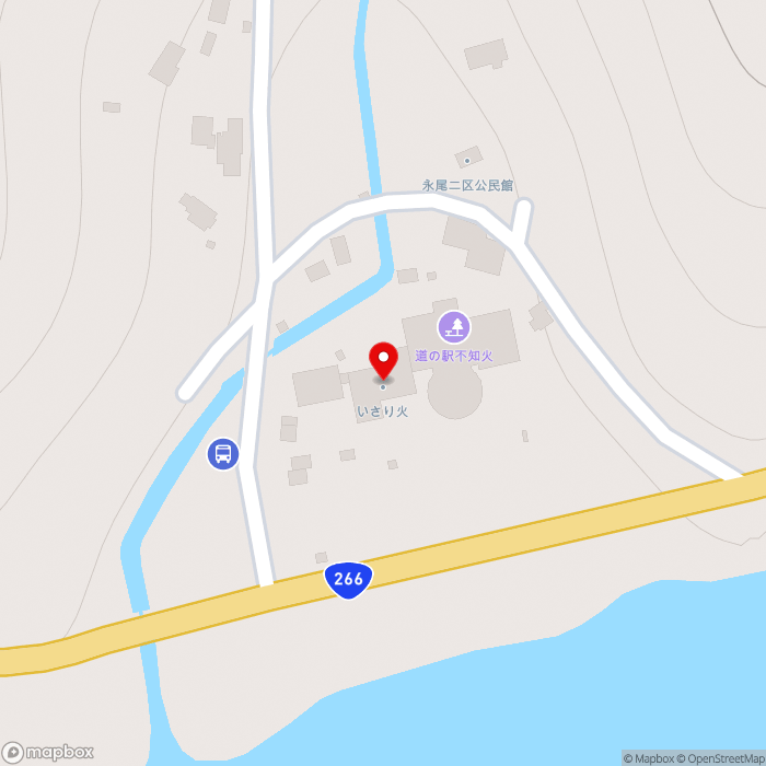 道の駅不知火の地図（zoom17）熊本県宇城市不知火町永尾1910-1
