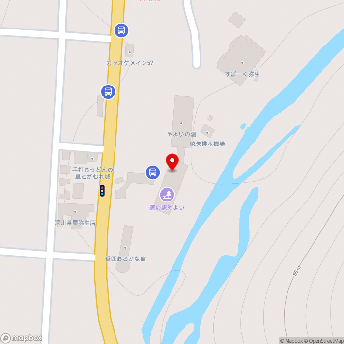 道の駅やよいの地図（zoom17）大分県佐伯市弥生上小倉898-1