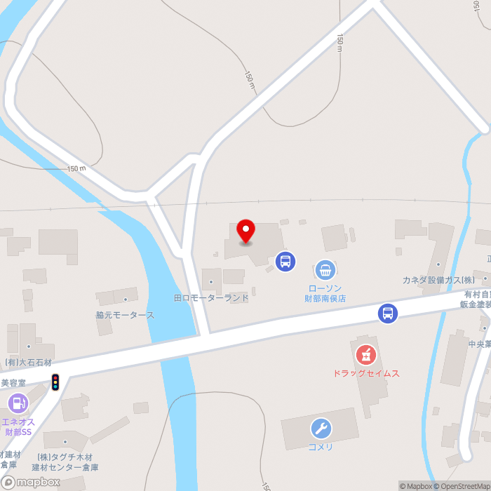 道の駅たからべの地図（zoom17）鹿児島県曽於市財部町南俣17-1
