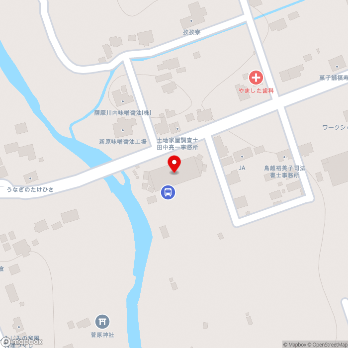 道の駅樋脇の地図（zoom17）鹿児島県薩摩川内市樋脇町市比野156