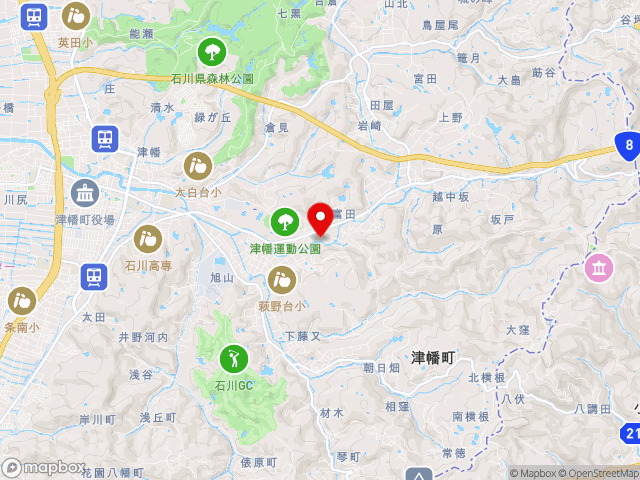 石川県の道の駅 倶利伽羅　源平の郷の地図