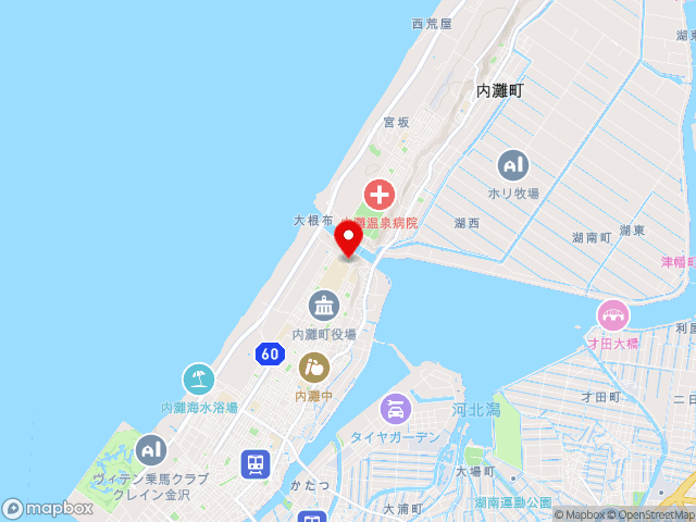 石川県の道の駅内灘サンセットパークの地図