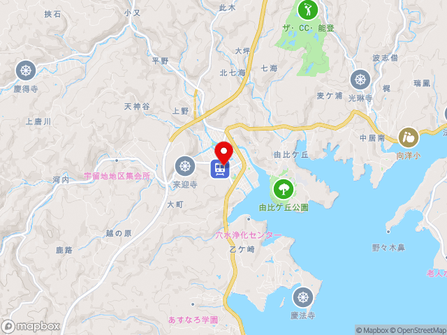 石川県の道の駅あなみずの地図