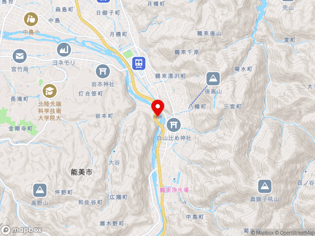 石川県の道の駅しらやまさんの地図