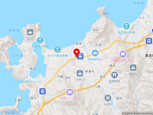 福井県の道の駅若狭美浜はまびよりの地図