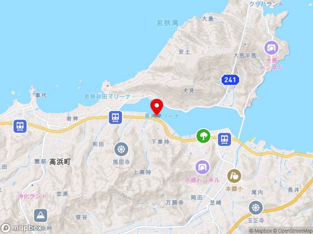 福井県の道の駅 シーサイド高浜の地図