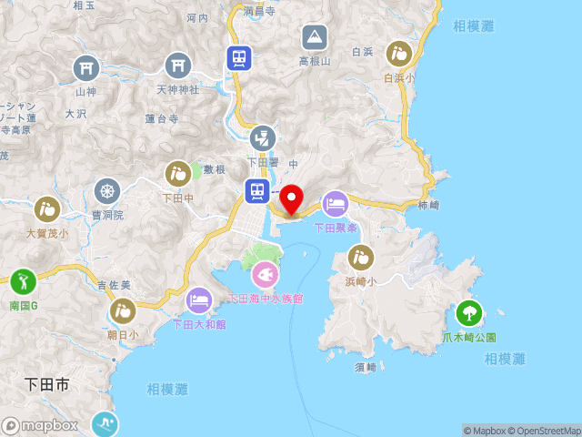 静岡県の道の駅開国下田みなとの地図