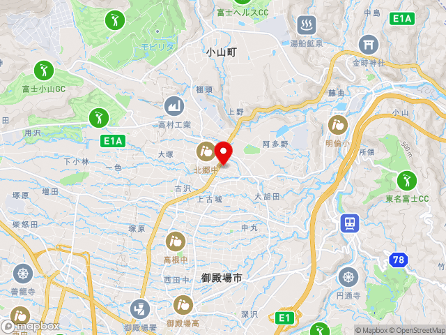国道246号沿いの道の駅 ふじおやまの地図