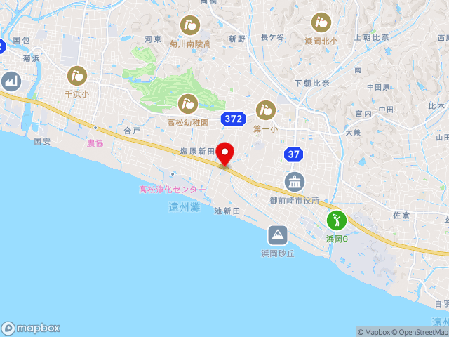 静岡県の道の駅風のマルシェ　御前崎の地図