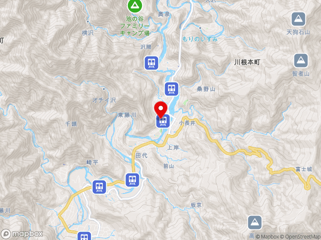静岡県の道の駅奥大井音戯の郷の地図