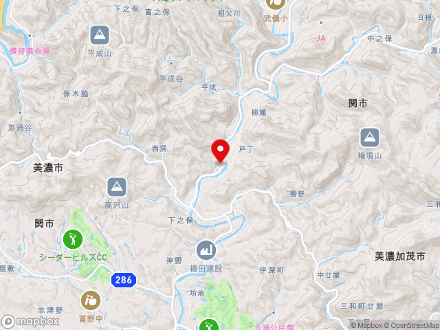 主要地方道関金山線沿いの道の駅 平成の地図