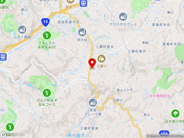 岐阜県の道の駅 そばの郷　らっせぃみさとの地図