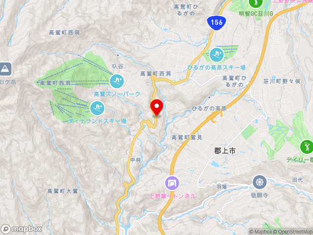 岐阜県の道の駅大日岳の地図