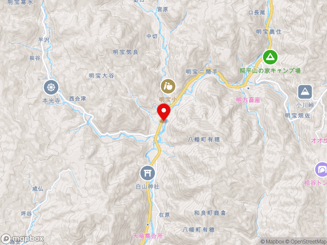 岐阜県の道の駅 明宝の地図