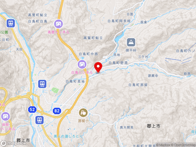 岐阜県の道の駅白尾ふれあいパークの地図