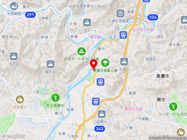 岐阜県の道の駅美濃にわか茶屋の地図