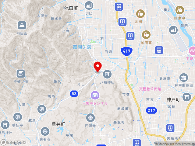岐阜県の道の駅池田温泉の地図