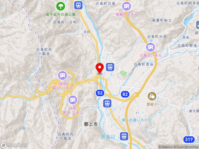 岐阜県の道の駅 清流の里しろとりの地図