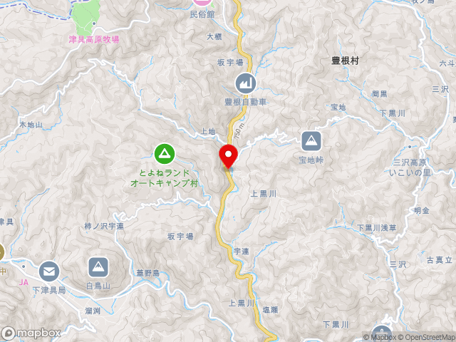 愛知県の道の駅 豊根グリーンポート宮嶋の地図