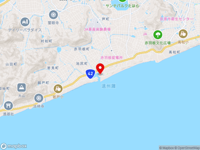 愛知県の道の駅 あかばねロコステーションの地図
