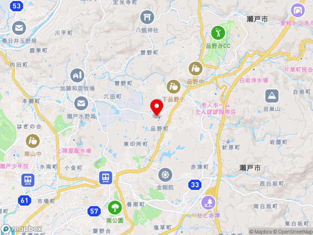 岐阜県の道の駅 瀬戸しなのの地図