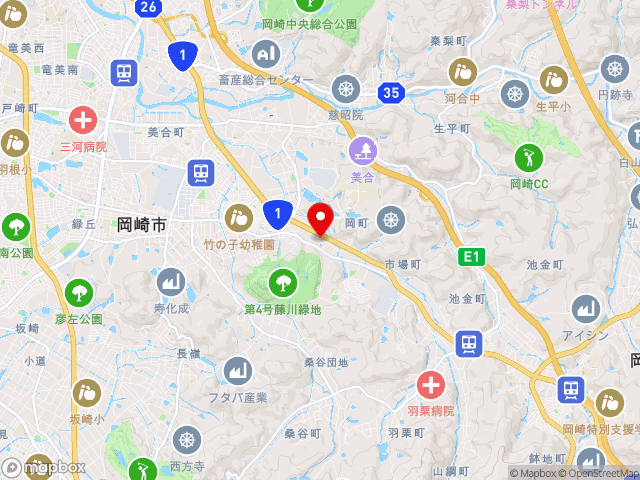 愛知県の道の駅 藤川宿の地図
