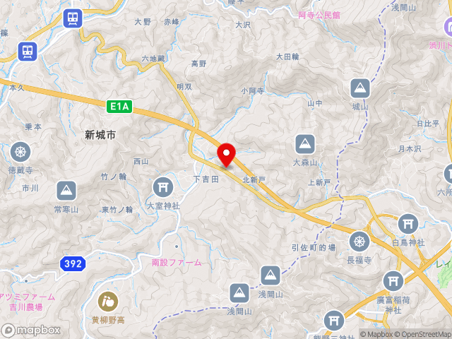 愛知県の道の駅 鳳来三河三石の地図