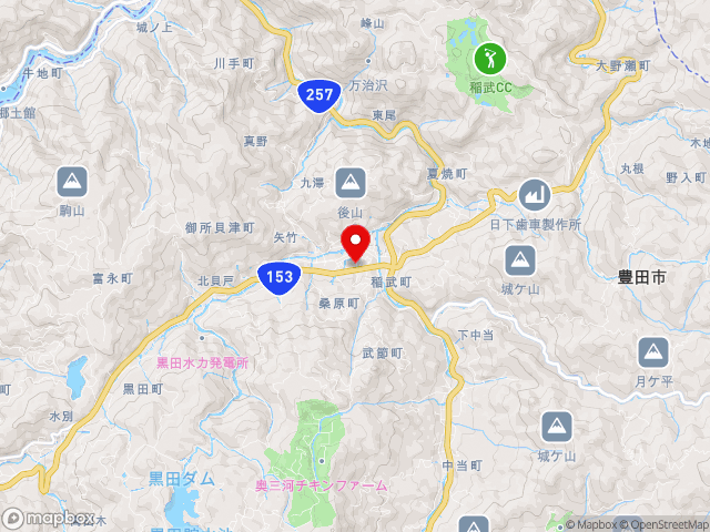 愛知県の道の駅 どんぐりの里　いなぶの地図