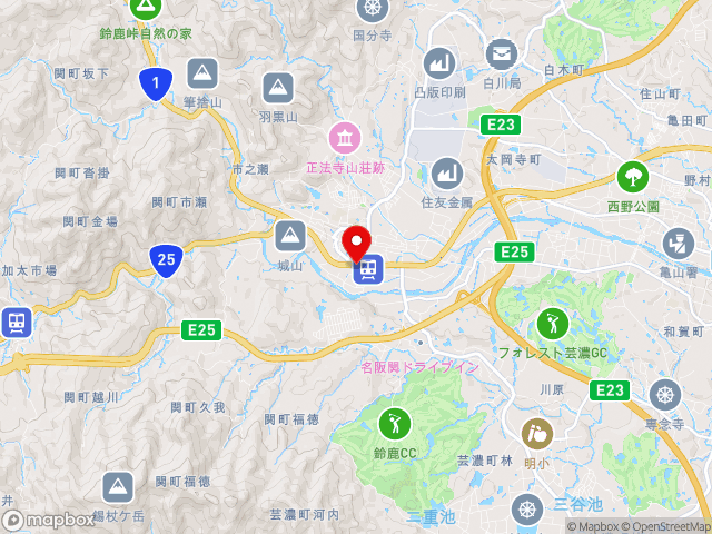 滋賀県の道の駅 関宿の地図
