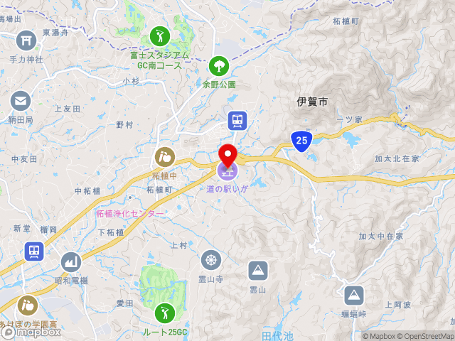 滋賀県の道の駅 いがの地図