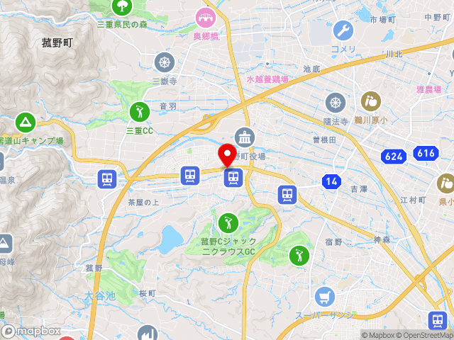 三重県の道の駅 菰野の地図