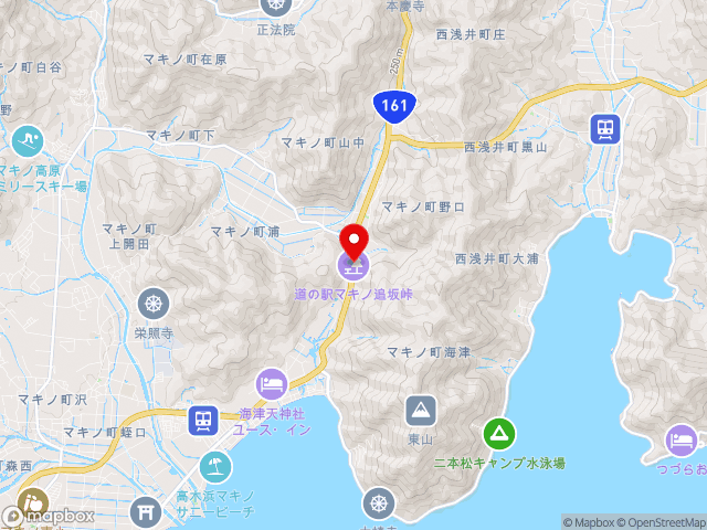 滋賀県の道の駅 マキノ追坂峠の地図
